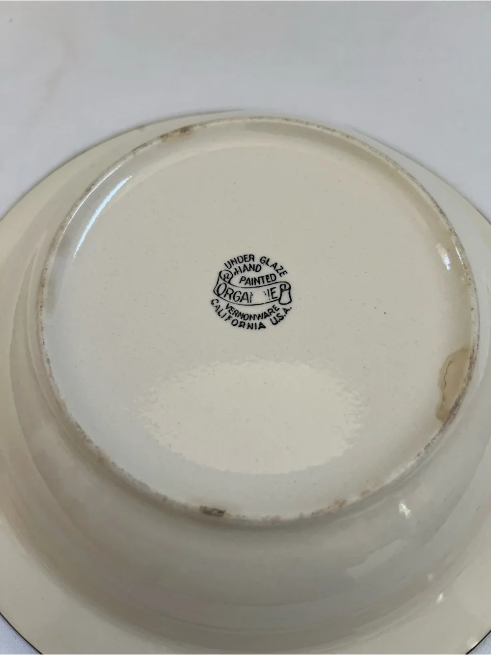 Vernonware Organdie Bowl Plaid Yellow Brown Vintage Melox Poppytrail Vernon Nice